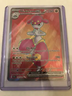 Medicham ex 161/142 Ultra Rare Pokemon Stellar Crown LP - Image 2