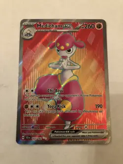 Medicham ex 161/142 Ultra Rare Pokemon Stellar Crown LP - Image 4