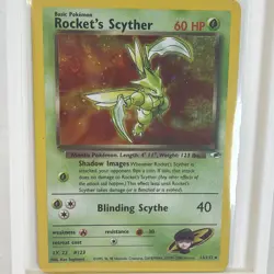 Pokemon LP TCG Gym Heroes HOLO Rockets Scyther 013/132 SWIRL - Image 1