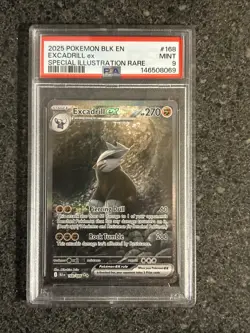 POKEMON 2025 Black Bolt Special Illustration Rare EXCADRILL EX #168 PSA 9 Mint - Image 1