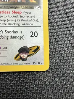 Pokemon TCG Rocket's Snorlax 033/132 Gym Heroes NM - Image 4