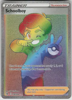 Pokemon Schoolboy (Secret) Secret Rare SWSH08: Fusion Strike 276/264 NM - Image 1