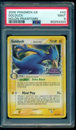 2006 Pokemon EX Holon Phantoms# 43 Golduck Reverse Holo PSA 9 Mint - Image 1