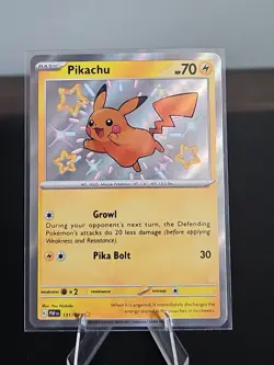 Pokemon 2024 Pikachu 131 Paldean Fates Shiny Rare NM - Image 1