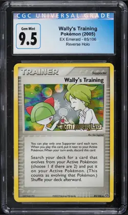 2005 Pokemon Wally’s Training 85/106 CGC 10 Gem Mint Reverse Holo Ex Emerald - Image 1