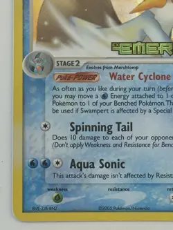 Pokemon TCG Swampert 11/106 Emerald Reverse Holo Stamp Mid Era - Image 5