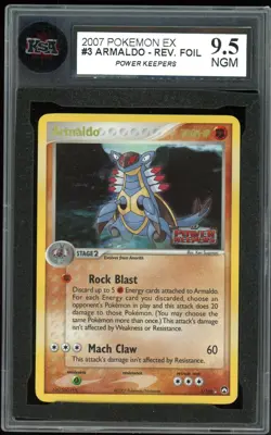 2007 Pokemon EX Power Keepers #3 Armaldo Reverse Holo KSA 9.5 NGM - Image 1
