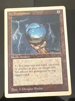 Magic the Gathering MTG Unlimited Icy Manipulator LP- (Beta Bob) - Image 1
