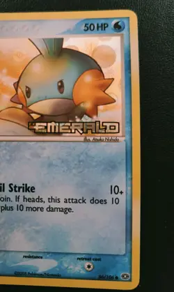 2005 Pokemon Mudkip-# 56/106-Ex Emerald-Reverse Holo-Stamped-Mint/NM. - Image 2