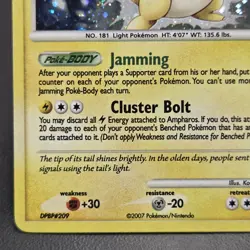 Ampharos 1/132 Secret Wonders Holo Rare SWIRL 2007 Pokemon TCG NM - Image 5