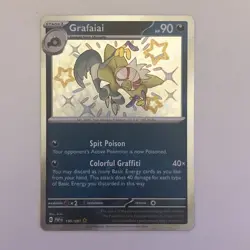 Grafaiai 190/091 Pokemon TCG Scarlet & Violet Paldean Fates Shiny Rare NM - Image 1