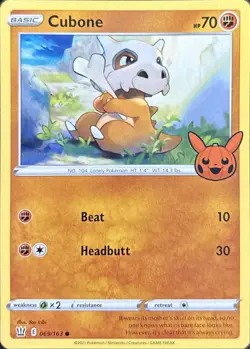 Cubone 069/163 Promo Trick or Trade BOOster Pokemon Near Mint - Image 1