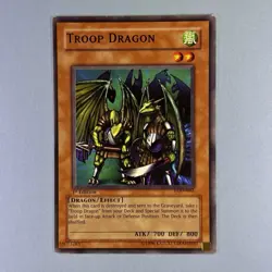 Yugioh Troop Dragon LOD-042 Common 1st Edition LP **Nameshift Error** - Image 1