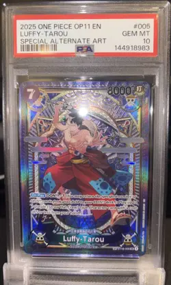 2025 One Piece OP11 EN Luffy-Tarou SP ST18-005 Special Alternate Art PSA 10 - Image 1