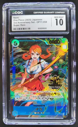 2025 ONE PIECE JP NAMI SUPER RARE 3RD ANNIV OP11-054 CGC 10 A PT - Image 1