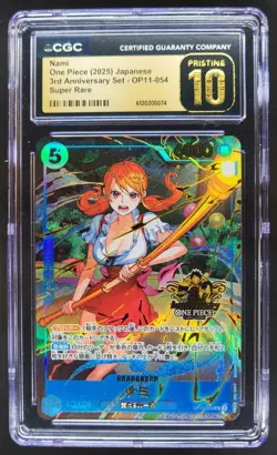 2025 ONE PIECE JP NAMI SUPER RARE 3RD ANNIV OP11-054 CGC 10 PRISTINE A PT - Image 1