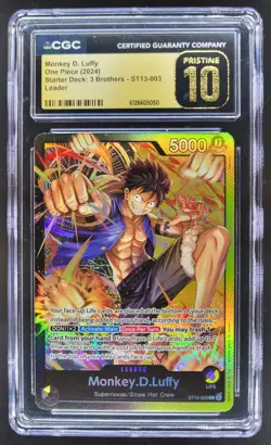 2024 ONE PIECE MONKEY D. LUFFY LEADER ST13-003 CGC 10 PRISTINE A PT - Image 1