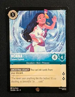 Disney Lorcana Moana Curious Explorer - Winterspell Non-Foil 155/204 LP See pic! - Image 1