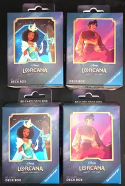Disney Lorcana Tiana & Aladdin Deck Boxes 2 Each! Brand New! - Image 1