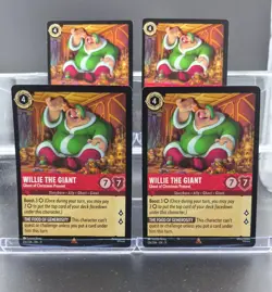Disney Lorcana Willie the Giant - Ghost of Christmas Present 126/204 4 Cards - Image 1