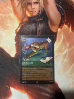 Disney Lorcana Whispers in the Well Cold Foil- Shere Khan Fearsome Tiger - Image 1