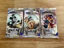 x3 Lorcana Fabled Sealed Booster Pack - English Set 9 Art Bundle - Full Set of 3 - Image 1