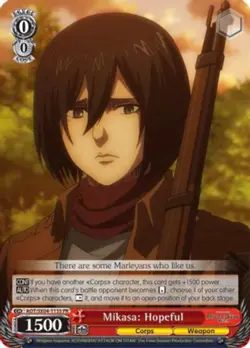 Mikasa: Hopeful - AOT/SX04-113S - PR - Foil Near Mint Weiss Schwarz Attack On Ti - Image 1