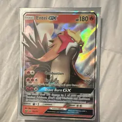 Pokemon Entei GX 010A/073 Alternate Art 180HP Basic Holo Promo Card English - Image 1