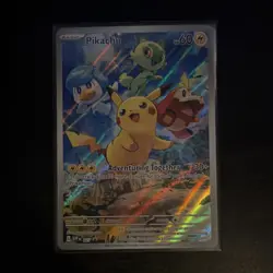 Pokemon TCG Pikachu 027 SVP Scarlet & Violet Promo Full Art Holo Card 60 HP - Image 1