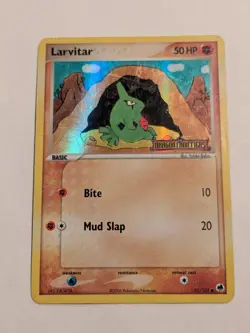 Larvitar Stamped 51/101 HP Holo - Dragon Frontiers - Pokemon Card - Image 1
