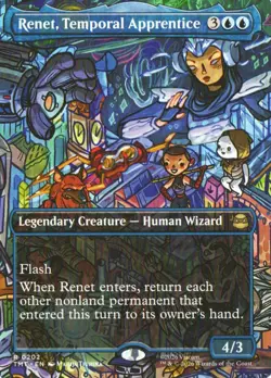 Renet, Temporal Apprentice (Borderless) R Teenage Mutant Ninja Turtles 202 NM - Image 1