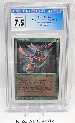 MTG - Revised - Scryb Sprites - Graded - CGC 7.5 - Vintage - Image 1