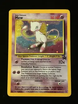 Pokemon TCG Mew Black Star Promo #9 Holo WOTC 2000 Vintage Wizards Of The Coast - Image 1