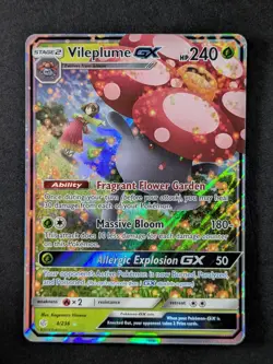 2019 Pokemon VILEPLUME #4/236 Sun & Moon Cosmic Eclipse Holo Full Art ENG - Image 1