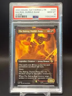 PSA 10 - Balrog, Durin's Bane - Borderless - MTG Lord of the Rings #405 - GEM MT - Image 1