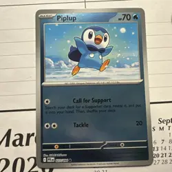 Piplup 27 / 94 SV: Phantasmal Flames Pokemon - Reverse Holo - Image 1