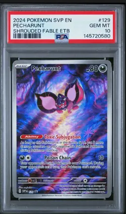 Pokemon Graded Card PSA 10 Pechurant Shrouded Fable ETB Promo #129 - Image 1