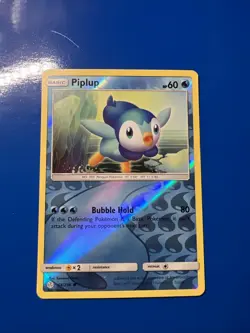 Pokemon TCG Piplup Sun & Moon - Cosmic Eclipse 54/236 Reverse Holo Common FrShip - Image 3