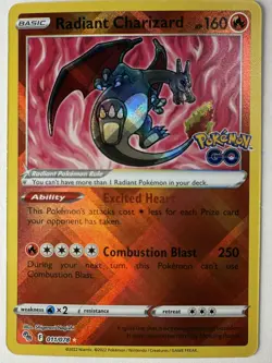 Radiant Charizard 011/078 Pokemon GO Holo - Image 1
