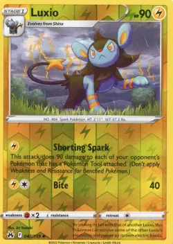 Pokemon Luxio (42) Reverse Holo Uncommon Crown Zenith 042/159 NM - Image 1