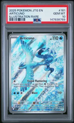 2025 POKEMON JTG EN-JOURNEY TOGETHER ILLUSTRATION RARE #161 ARTICUNO PSA 10 - Image 1