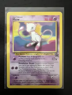 Vintage Pokemon Mew black star Promo 8 Wotc Promo Regular LP - Image 1