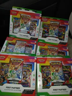 Lot of 6 Pokemon TCG First Partner Illustration Collection Series 1 - Image 1