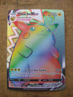 Pokemon Pikachu VMAX 188/185 Vivid Voltage 2020 Secret Rainbow Rare - Image 1