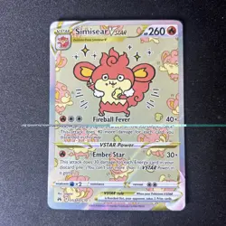Simisear VSTAR GG37/GG70 Crown Zenith Galarian Gallery Holo Pokemon TCG - Image 1