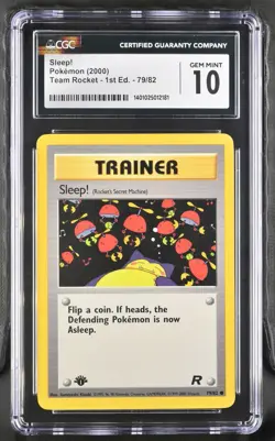 Sleep! Pokemon (2000) Team Rocket - 1st Ed. - 79/82 CGC 10 - Image 1