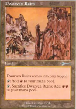 MTG Dwarven Ruins, Beatdown Box Set, Heavily Played, English - Image 1