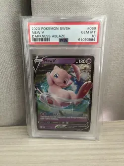 2020 Pokemon Darkness Ablaze Mew V Full Art 069/189 PSA 10 Gem Mint - Image 1