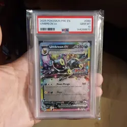 Pokemon TCG Umbreon ex Sv: Prismatic Evolutions Holo Double Rare 060/131 PSA 10 - Image 1