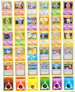 Pokemon TCG Base Set Unlimited Bulk Common Uncommon Rare Vintage No duplicate LP - Image 1